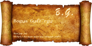 Bogya György névjegykártya