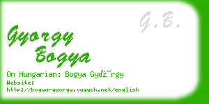 gyorgy bogya business card